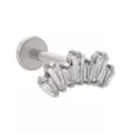 ASTM F-136 Titanium CZ Faux Crystal Cluster Cartilage Barbell - 16 Gauge at Spencer's