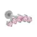 ASTM F-136 Titanium CZ Cluster Cartilage Barbell - 16 Gauge at Spencer's