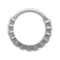 CZ Emerald Cut Silver-Plated ASTM F-136 Titanium Hinged Hoop - 16 Gauge at Spencer's