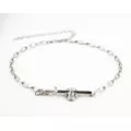 Skull Sword Chain Choker Necklace at Spencer's