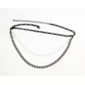 3 Row Black and White Chain Choker Necklace at Spencer's