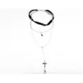 3 Row Cross Rosary Chain Choker Necklace at Spencer's