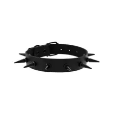 Black Spike Choker Necklace at Spencer's