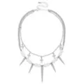2-Row Pearl Cross Spike Chain Necklace at Spencer's
