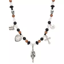 Gothic Gamble Beaded Charm Choker Necklace at Spencer's