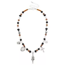 Gothic Gamble Beaded Charm Choker Necklace at Spencer's