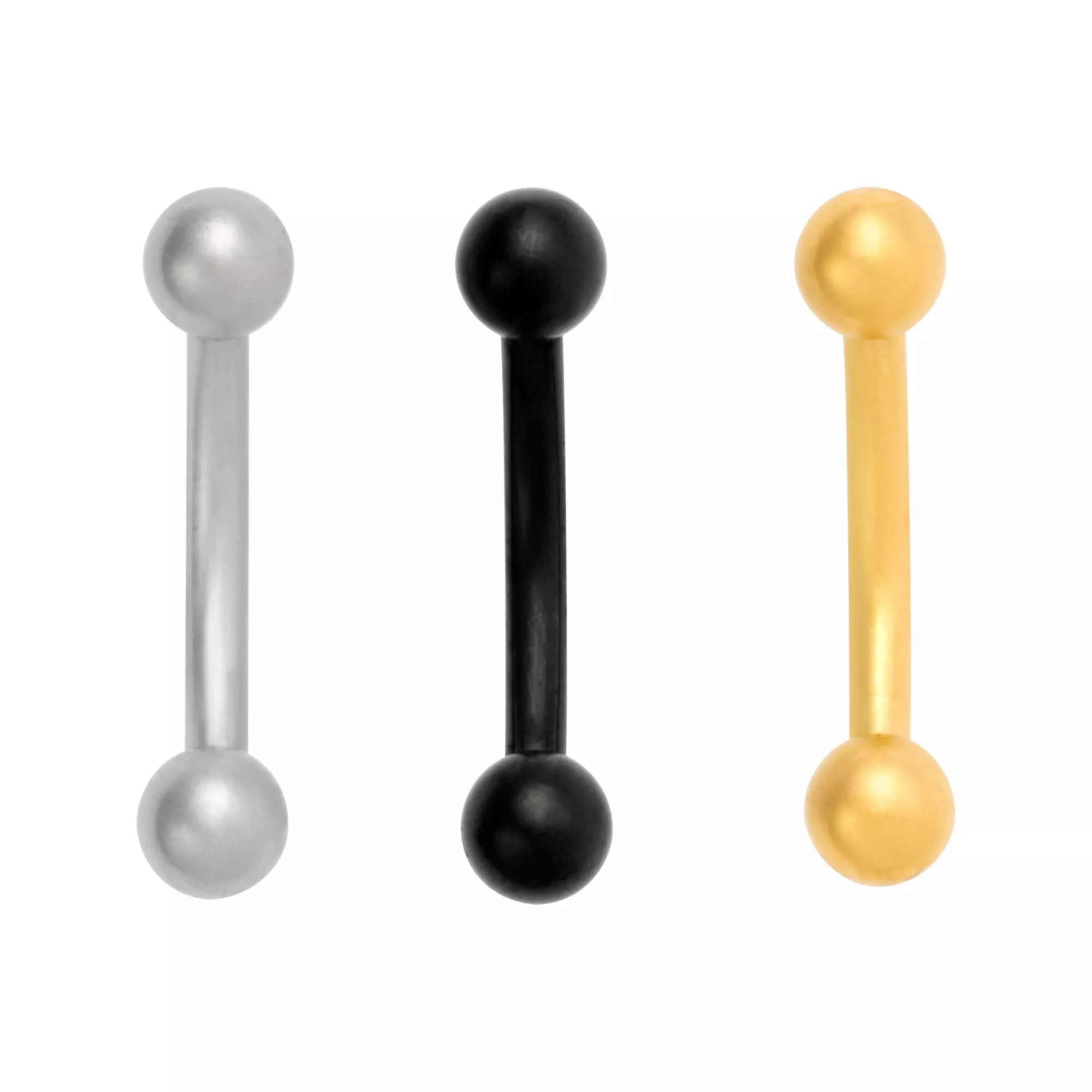 Multi-Pack ASTM F-136 Titanium Basic Curved Barbells 3 Pack - 16 Gauge at Spencer's