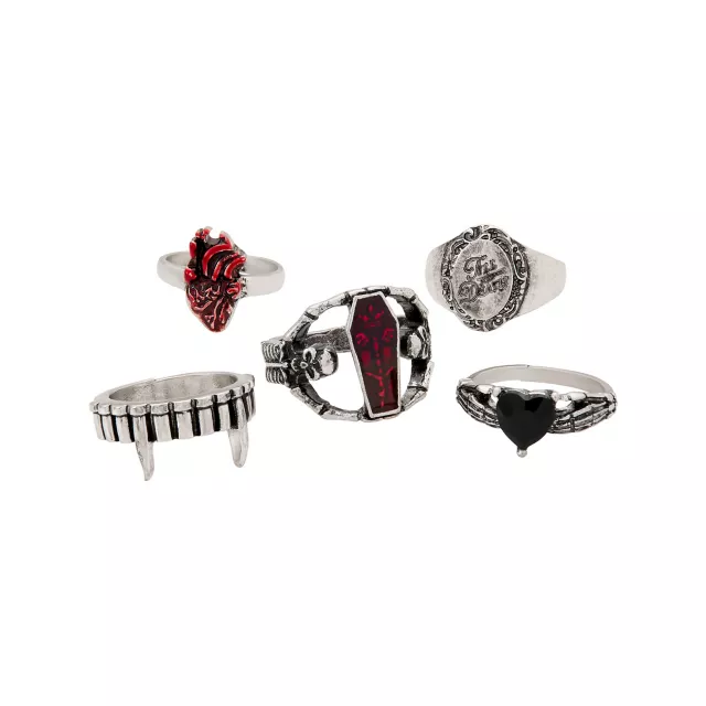 Multi-Pack Afterlife Symbol Rings - 5 Pack at Spencer's