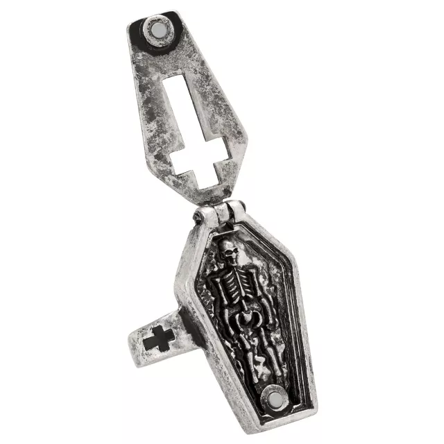 Multi-Pack Coffin and Skeleton Rings - 5 Pack at Spencer's