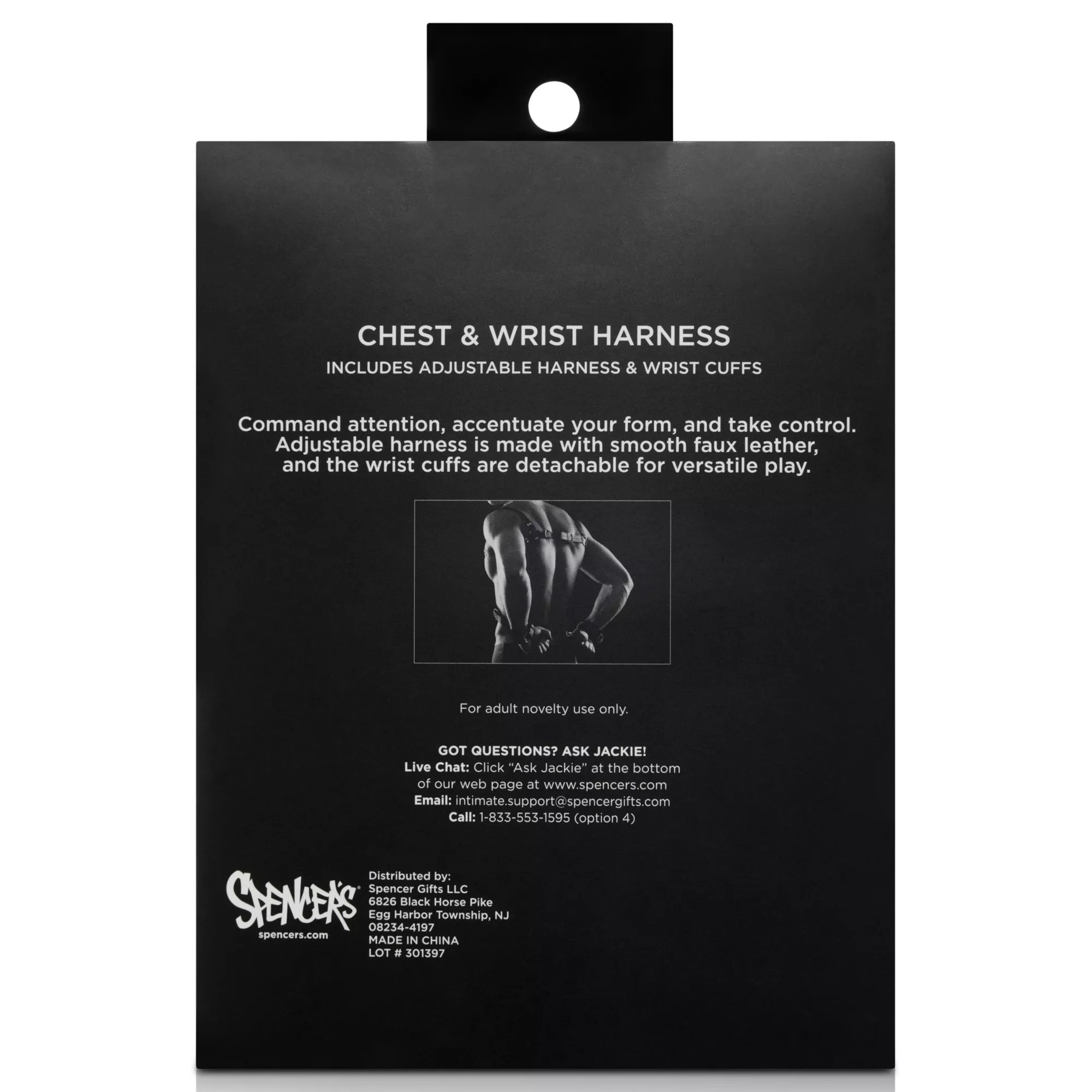 Chest and Wrist Harness Set - Pleasure Bound at Spencer's