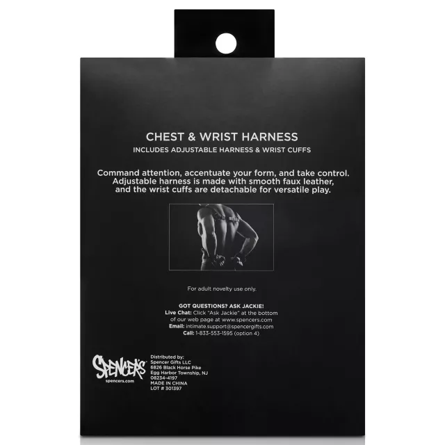 Chest and Wrist Harness Set - Pleasure Bound at Spencer's