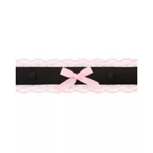 Pink Bow Lace Spike Choker Necklace at Spencer's