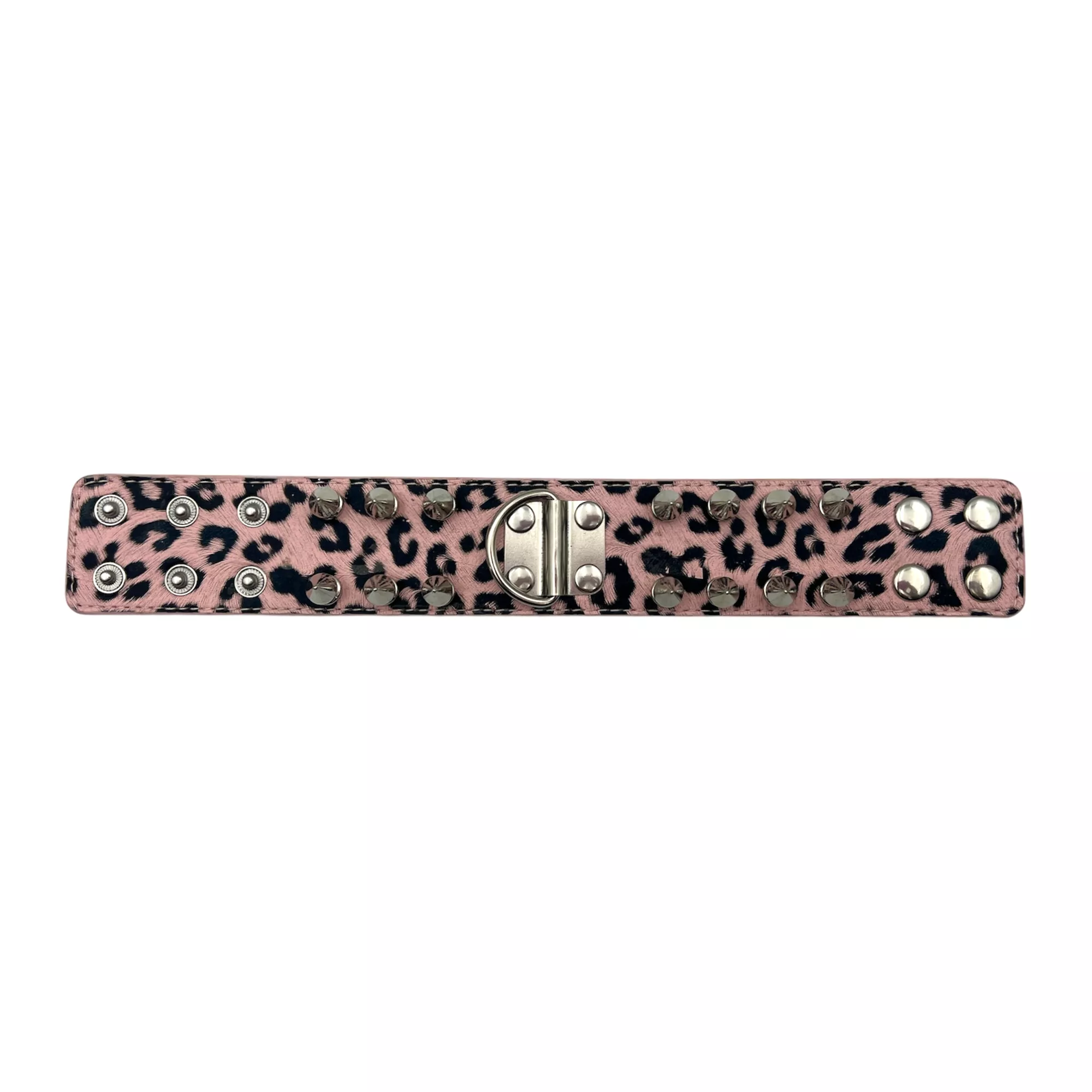 Studded Cheetah Print Cuff Bracelet