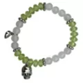 Black and Green Beaded Skull Magnetic Long Distance Bracelet Set at Spencer's