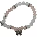 Pink and Blue Beaded Butterfly Magnetic Long Distance Bracelet Set at Spencer's