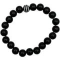 Black and White Striped Long Distance Bracelet Set at Spencer's