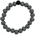 Black and White Striped Long Distance Bracelet Set at Spencer's