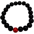 Black and Red Marble Long Distance Bracelets - 2 Pack at Spencer's