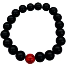 Black and Red Marble Long Distance Bracelets - 2 Pack at Spencer's