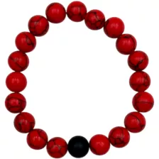 Black and Red Marble Long Distance Bracelets - 2 Pack at Spencer's