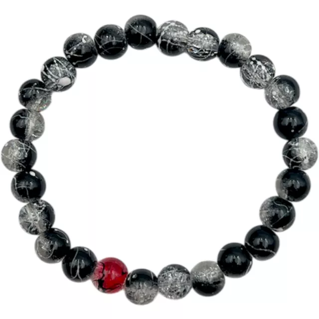 Black and Red Graffiti Long Distance Bracelets - 2 Pack at Spencer's