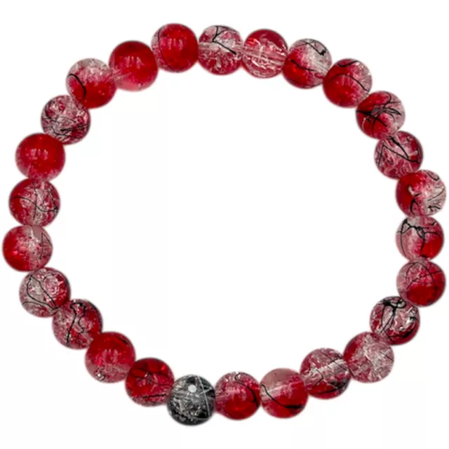 Black and Red Graffiti Long Distance Bracelets - 2 Pack at Spencer's