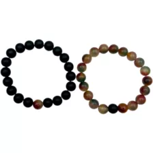 Black and Multicolor Long Distance Bracelets - 2 Pack at Spencer's