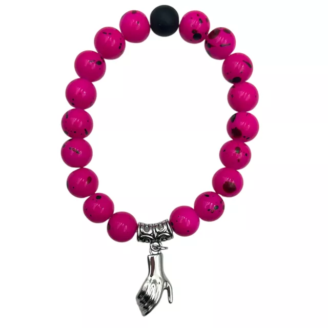 Black and Pink Hand Magnetic Long Distance Bracelets - 2 Pack at Spencer's