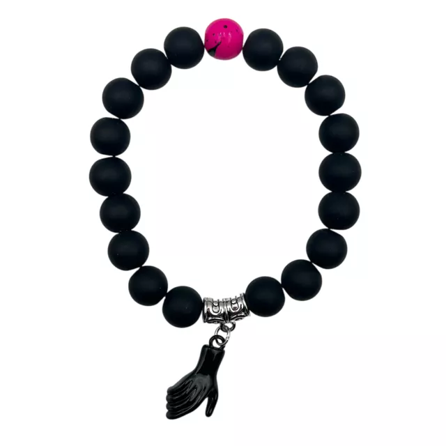 Black and Pink Hand Magnetic Long Distance Bracelets - 2 Pack at Spencer's