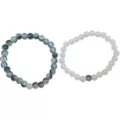 Slate Blue and White Long Distance Bracelets - 2 Pack at Spencer's