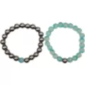 Chrome and Green Long Distance Bracelets - 2 Pack at Spencer's