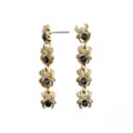 Black Glass Spider Gold-Tone Drop Dangle Earrings at Spencer's