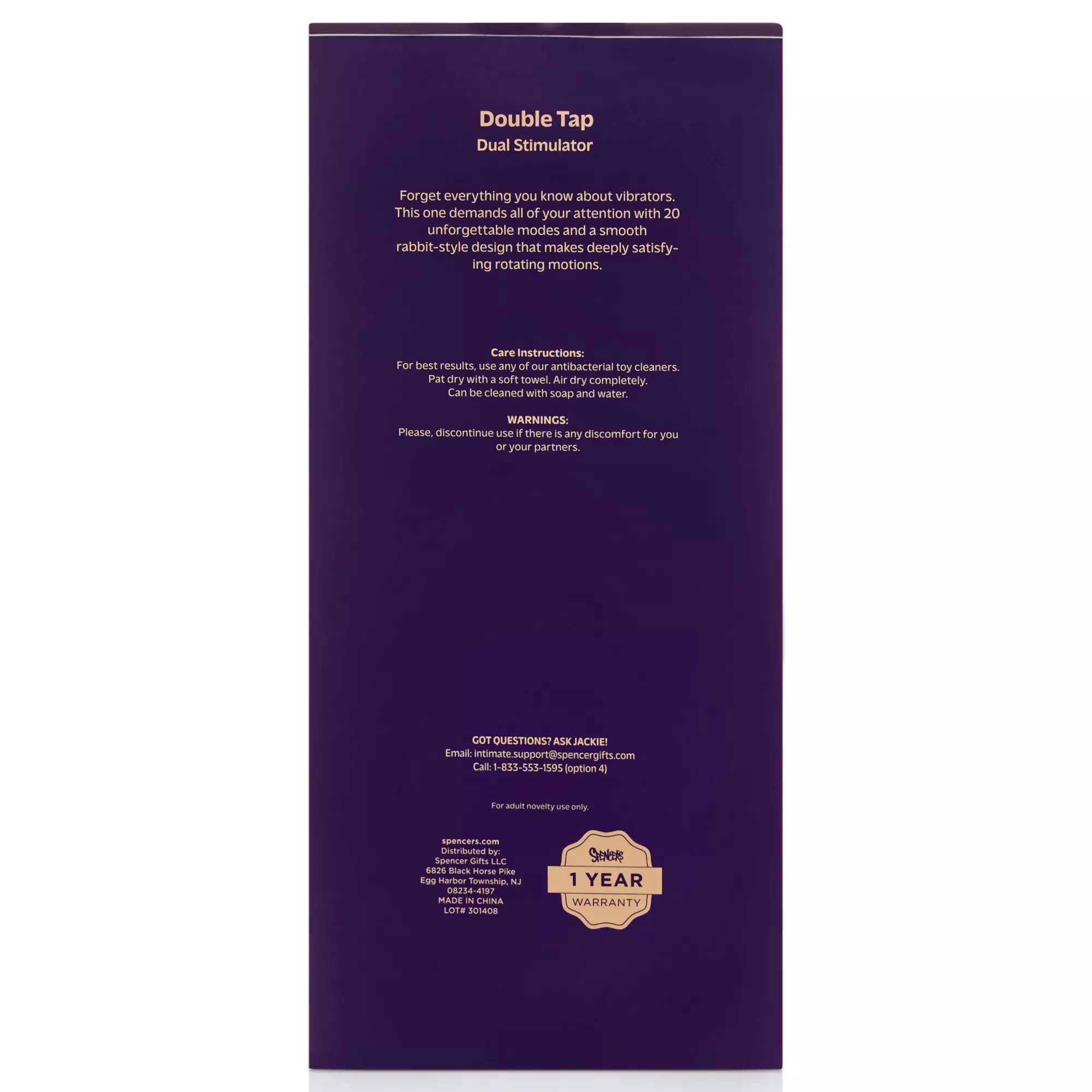 Hott Love Extreme Double Tap Dual Stimulator Vibrator at Spencer's