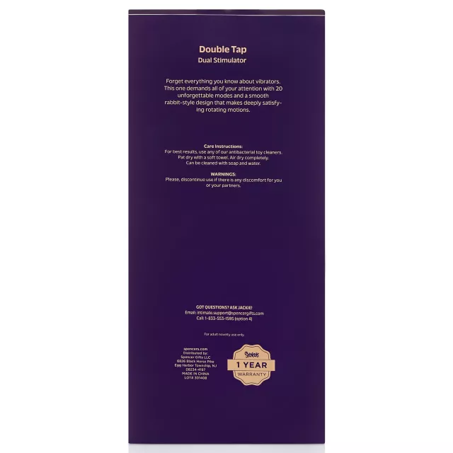 Hott Love Extreme Double Tap Dual Stimulator Vibrator at Spencer's