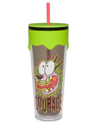 Courage the Cowardly Dog Cup with Straw - 24 oz.