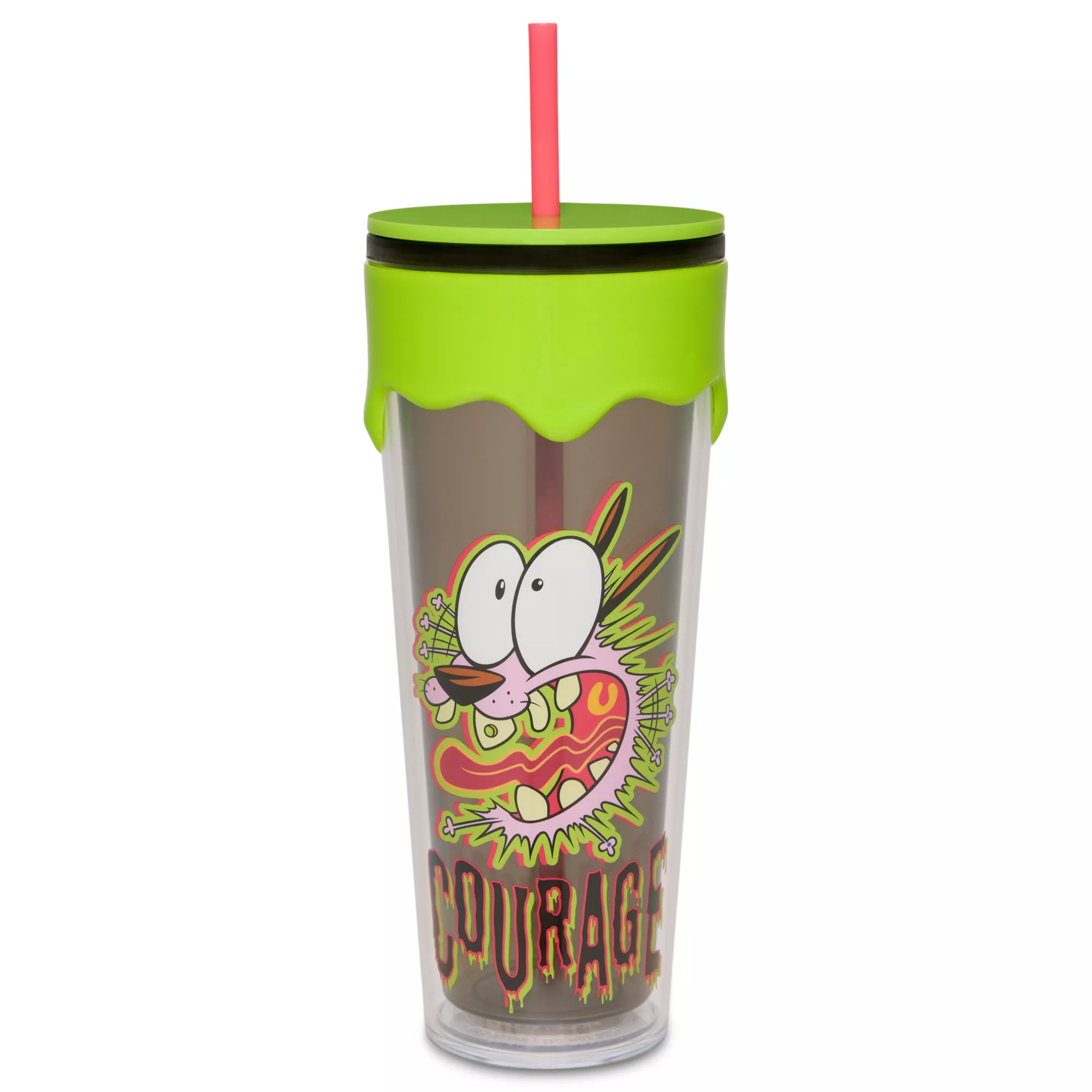 Courage the Cowardly Dog Cup with Straw - 24 oz. at Spencer's