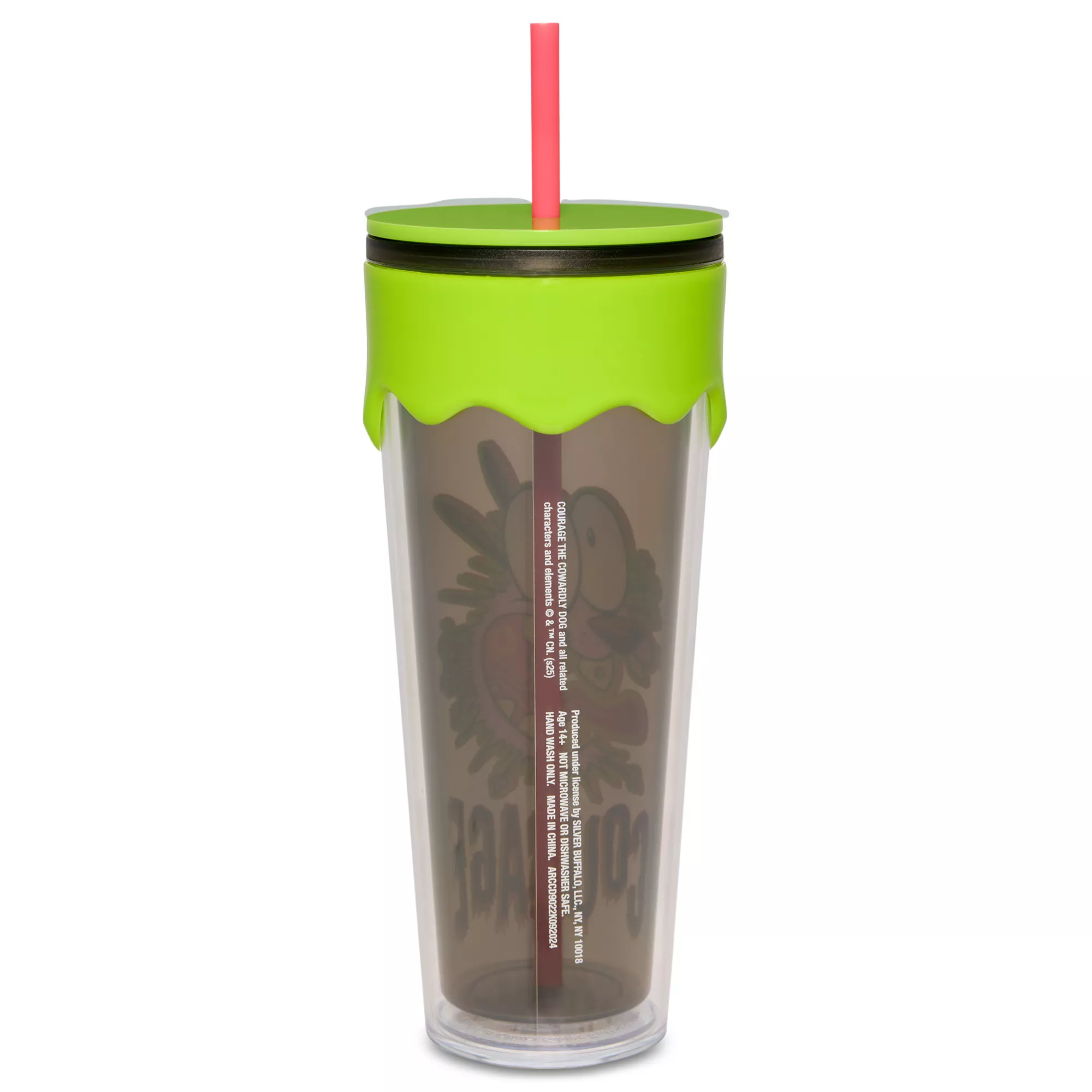 Courage the Cowardly Dog Cup with Straw - 24 oz. at Spencer's