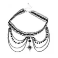 Dark Star Cascade Beaded Lace Choker Necklace at Spencer's