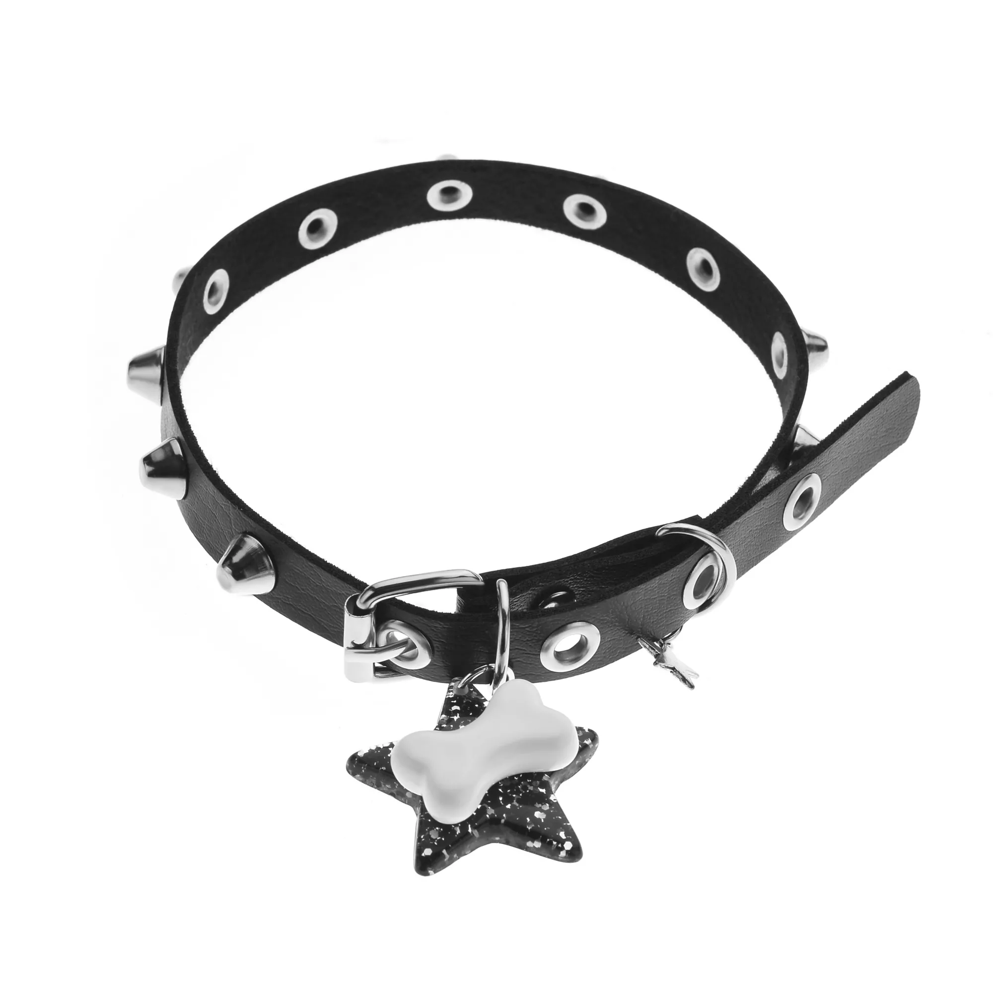 Star Bone Spike Choker Necklace