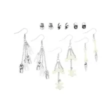 Multi-Pack Skeleton Parts Stud and Dangle Earrings - 6 Pack at Spencer's