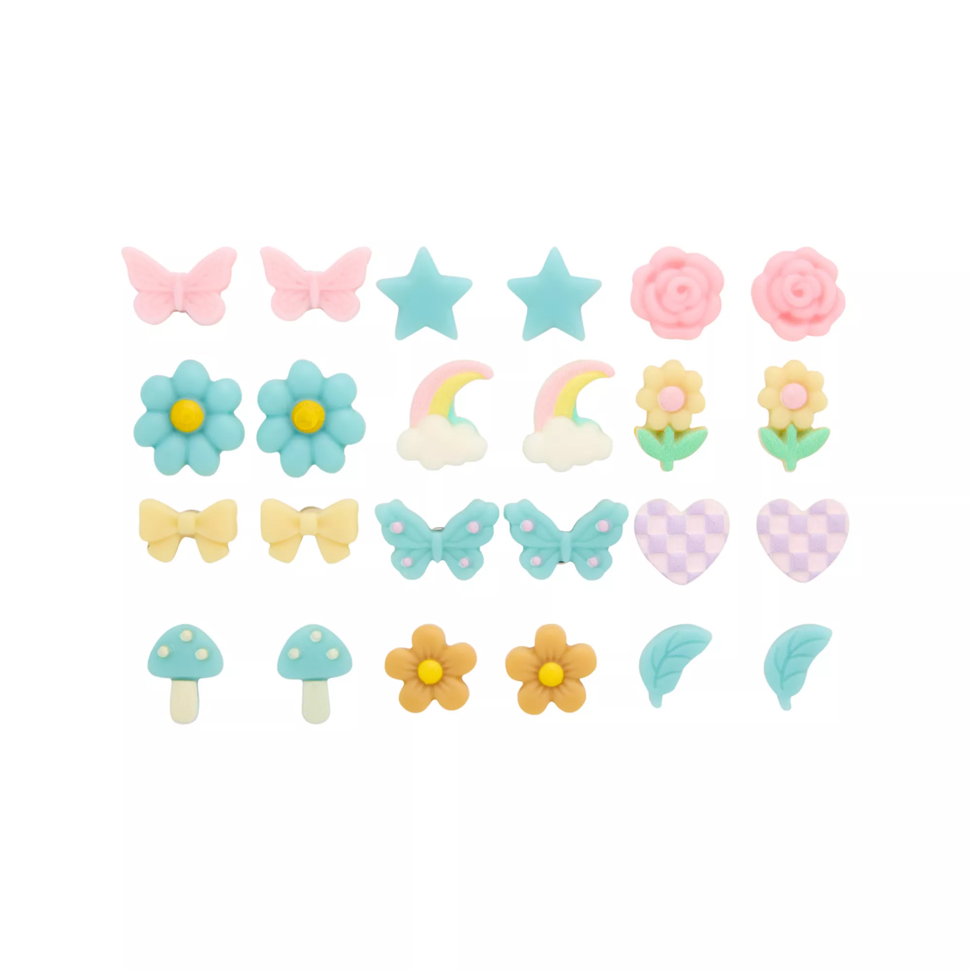 Multi-Pack Pastel Tiny Treasures Stud Earrings - 12 Pack