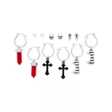 Multi-Pack Vampire Core Stud and Hoop Dangle Earrings - 6 Pairs at Spencer's