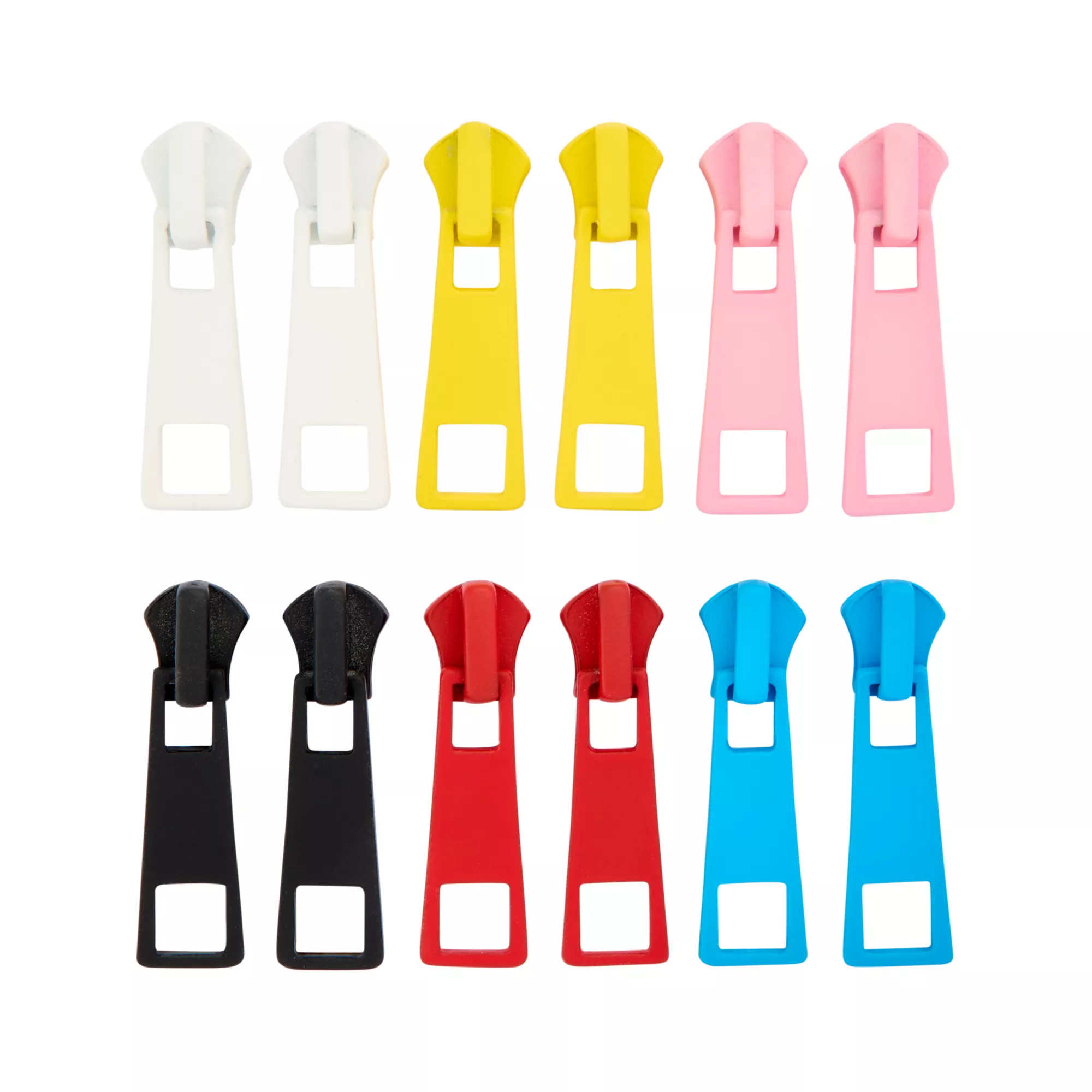 Multi-Pack Colorful Zipper Stud Earrings - 6 Pair