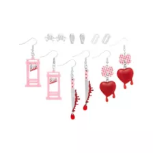 Multi-Pack Bubblegum Horror Stud and Dangle Earrings - 6 Pairs at Spencer's