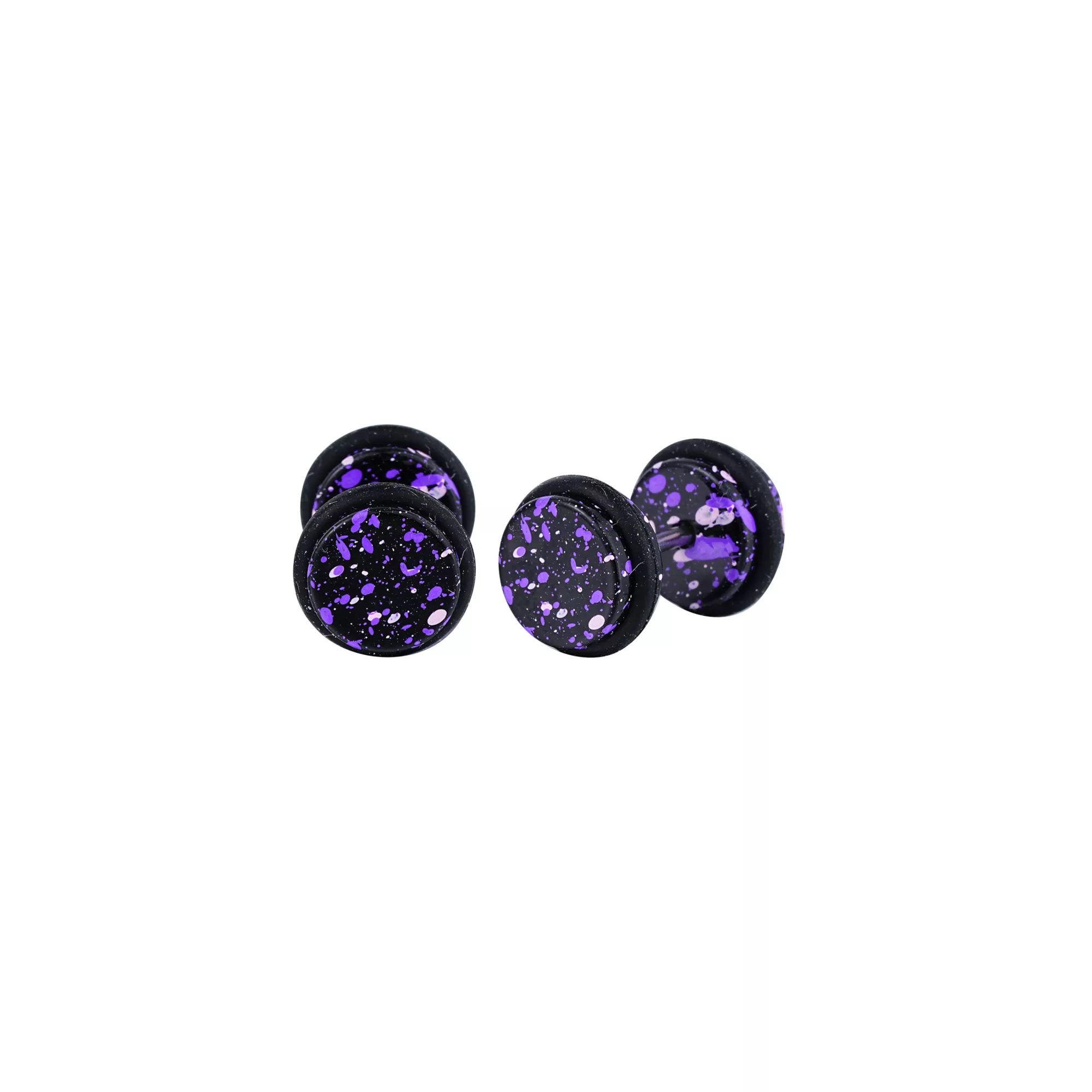 and Black Splatter Fake Plugs