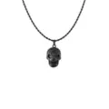 Black Skull Pendant Necklace at Spencer's