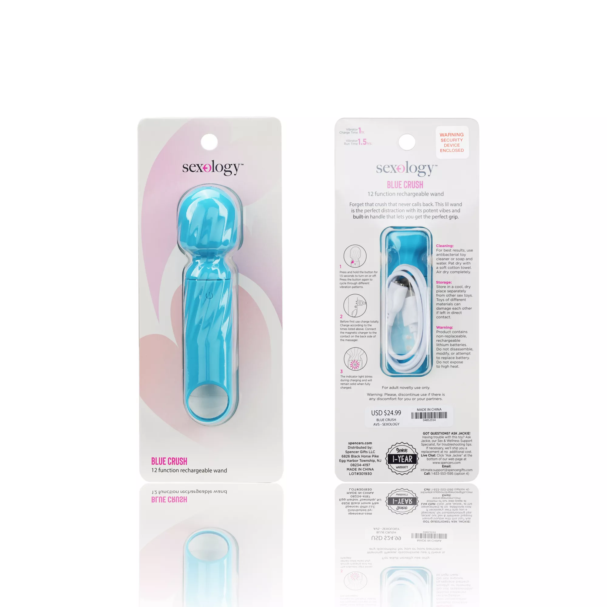 Blue Crush Wand Vibrator - Sexology at Spencer's