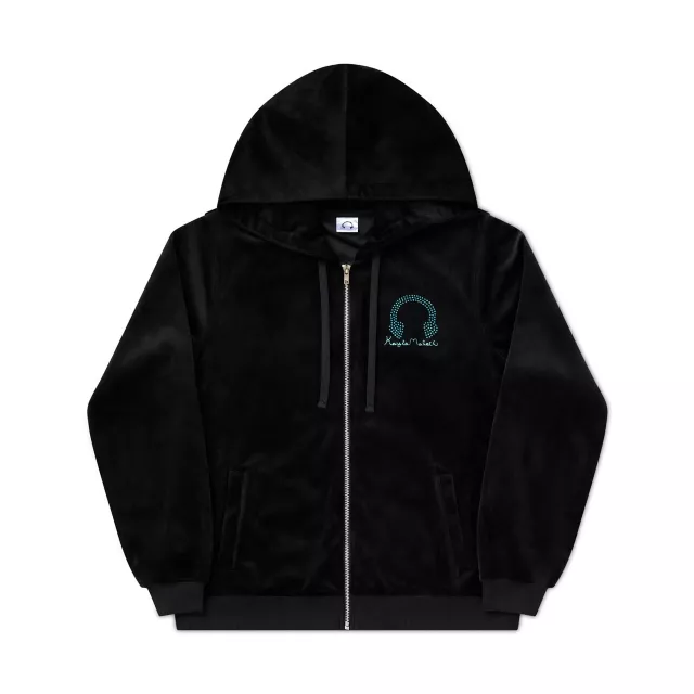 Kayla Malecc Hot Girl Winter Rhinestone Zip Hoodie