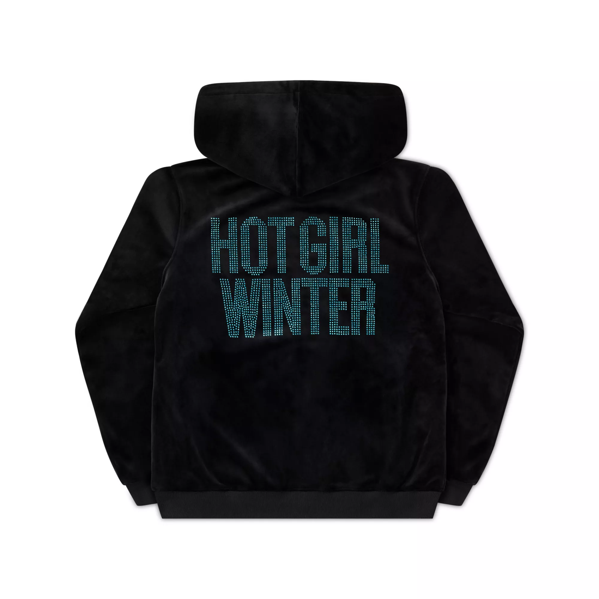 Kayla Malecc Hot Girl Winter Rhinestone Zip Hoodie