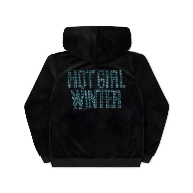Kayla Malecc Hot Girl Winter Rhinestone Zip Hoodie